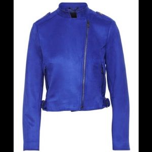 BR vegan suede moto jacket